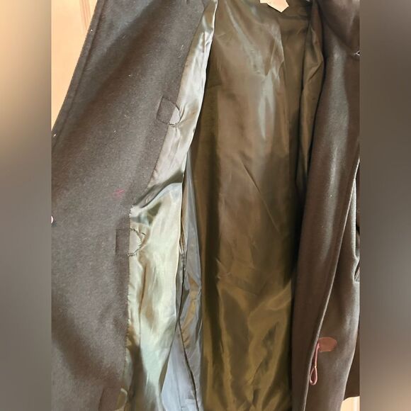 Jessica London Classic Wool Kelly Green Hooded Toggle Overcoat 16 - Picture 5 of 13